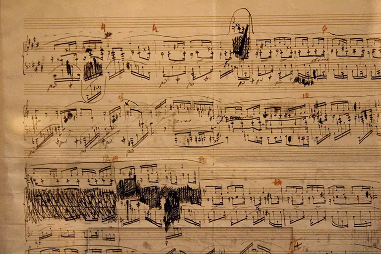 Some ancient sheet music which was probably what Ottaviano Petrucci's printing looked like in the 16th Century as the first music publishing agreement 
