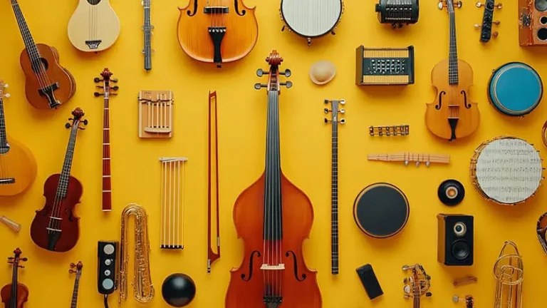 A large selection of musical instruments representative of all of the nuances needed for artist career development implementation
