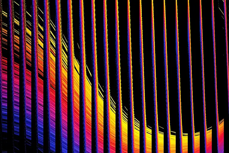 Music wave bars abstractly representing the modern music industry and all its complexities